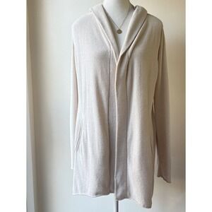 Barefoot Dreams Hooded Cardigan Small Cozy chic Ultra Lite  Casual Loungewear
